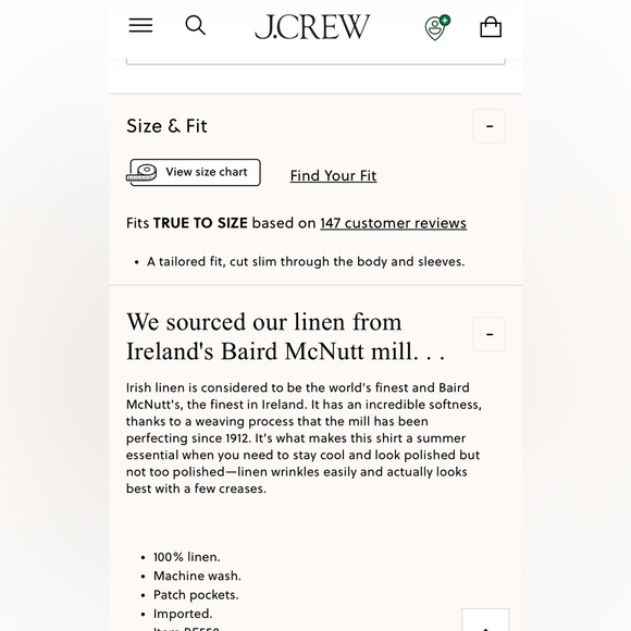 J. Crew Baird McNutt Irish Linen Dark Blue Casual Button-Down Mens Medium Slim - Picture 13 of 14